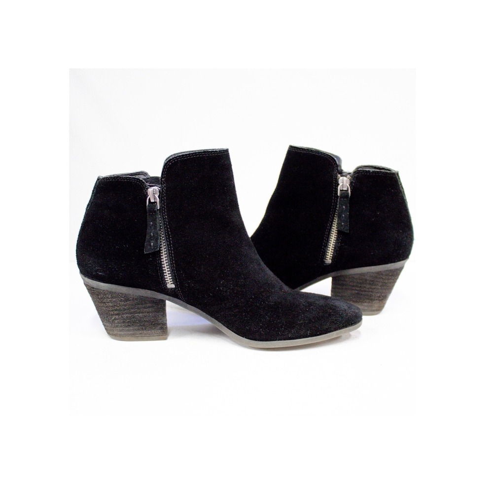 FRYE Boots | Frye Judy Black Suede Leather Booties Double Zip Ankle Boot Size 9 - Picture 6 of 11